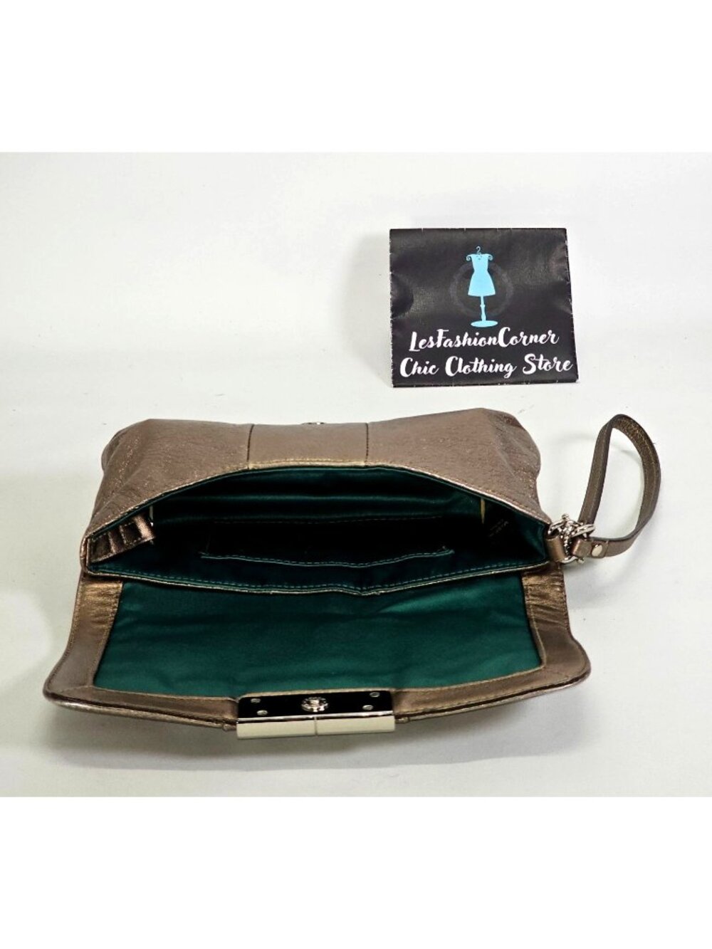 Coach Women's Metallic Leather Kristin Wristlet Clutch Bag Small 2329 - Picture 9 of 14